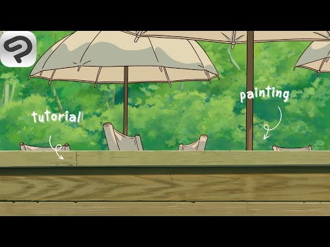 How to Draw and Color Anime Background like Studio Ghibli - Clip Studio Paint Drawing Tutorial