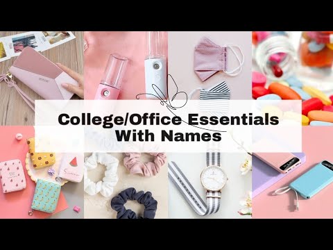 College and office essentials for girls with name/School essential kit for girls with name/Essential