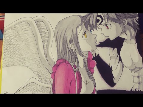 Meliodas and Elizabeth fanart | Nanatsu no taizai | #shorts #anime