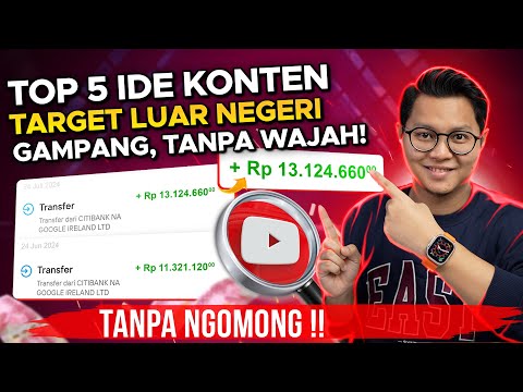 TOP 5 IDE KONTEN TARGET LUAR NEGERI GAMPANG DIBUAT PEMULA, TANPA WAJAH & TANPA NGOMONG !