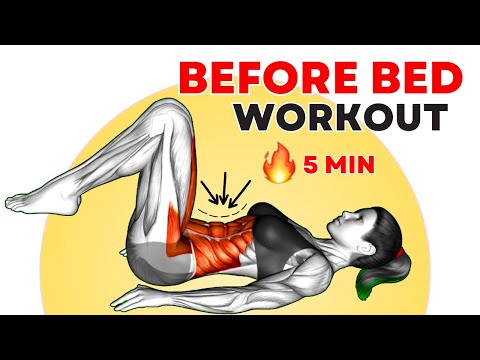 5 Exercises in Bed to Get FLAT ABS STOMACH Faster | DO THIS FOR 7 DAYS AND LOOK IN THE MIRROR - 100%