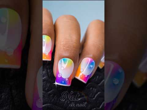 Colorful Nail Art Ideas For Short Nails #uñas #colorful #natdenail #nailart #tutorial