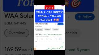 small cap green energy stocks | best renewable energy stocks india | multibagger stock