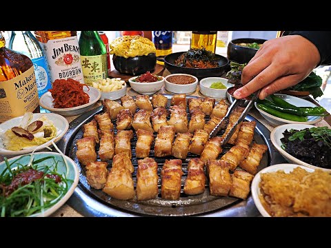 Monthly sales $1,000,000(USD)! Premium pork belly and side dishes , Samgyeopsal / Korean street food