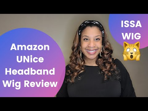 AMAZON UNice Ombre Body Wave Headband Wig Review, Unboxing & Styling | Cheap Amazon Wig Review