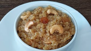 Wheat Rava Halwa With Jaggery | Broken Wheat Rava Sweet | Cracked Wheat Sweet Recipe