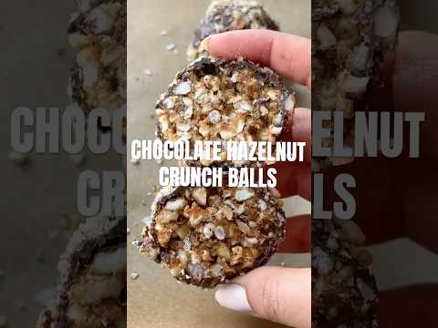 want a healthy ferrero rocher? make these chocolate hazelnut crunch balls! #healthyfood #easyrecipes