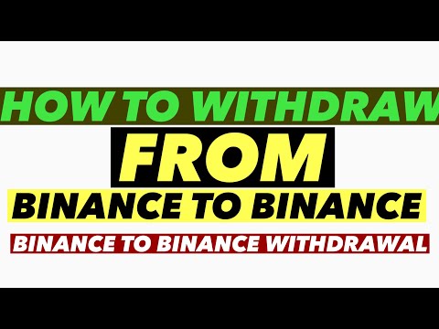 HOW TO WITHDRAW FROM BINANCE TO BINANCE | Binance to Binance Withdrawal . #binance #touchbillions