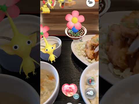 【PikminBloom】 yóulínjī-chicken lunch set meal with Pikmin! #ピクミンブルーム #pikminbloom