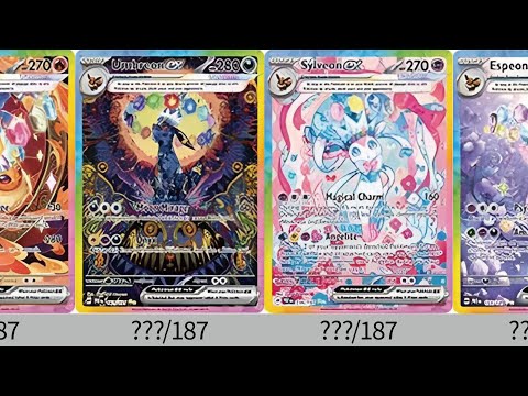 【ポケカ】イーブイズSAR可愛すぎて神やばい！「テラスタルフェスex」公開カード全種まとめ！【Pokémon cards】Card list of Prismatic Evolution.