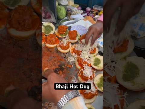 Sonipat का Famous Bhaji Hot Dog 🥵| Indian street food #shorts #viral