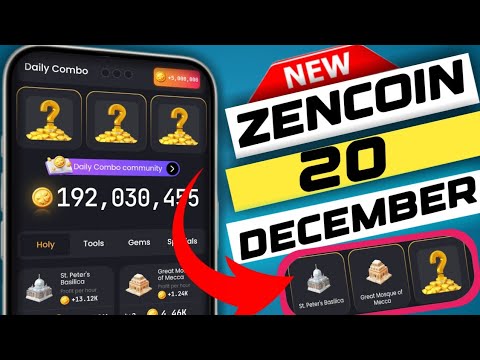 zencoin daily combo today 20 december | zencoin | zen coin meditation today #zencoin #mk_khizar_tech