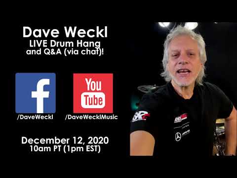 Dave Weckl LIVE Drum Hang/Q&A: 12/12/2020 Promo