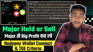 Major Buy करे या Sell Big Profit Tricks || Nodepay Wallet Connect & Airdrop Criteria Updates