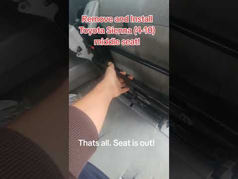 Remove and Install Toyota Sienna (4-10) middle seat#ToyotaSienna #seats #remove #Install #tips