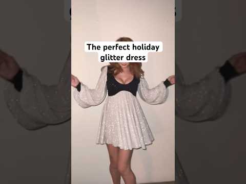 I made a cute holiday glitter dress inspired by Frederick’s of Hollywood Christmas catalog