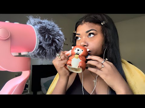 Asmr cozy fall🍂 mouth sounds, ring sounds mic scratching , whisper rambles