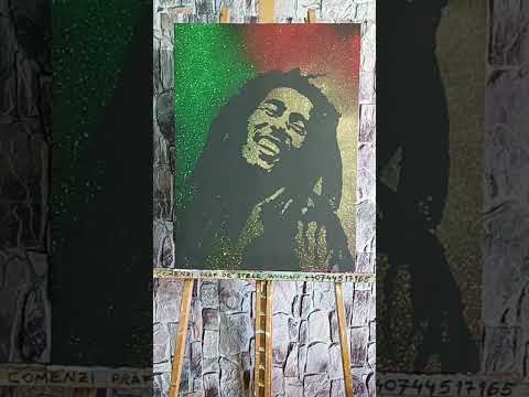 glitter painting, Bob Marley Music: ChillMusician: LiQWYDURL: http://www.soundcloud.com/liqwyd