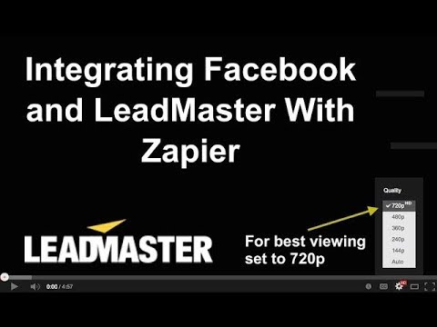 Integrating LeadMaster and Facebook with Zapier