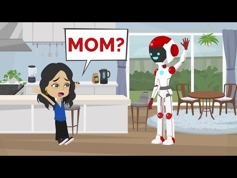 Nora's Mom is a ROBOT? - Easy English conversation practice - Nora English