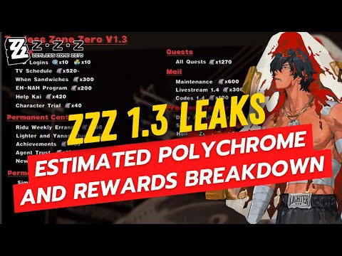 Zenless Zone Zero 1.3 Estimated Polychrome and Rewards Breakdown!