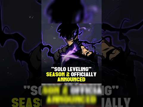 Solo Leveling Season 2 Officially Announced! #anime#sololeveling#season2#animenews#shortsfeed