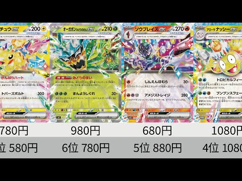 【ポケカ】めちゃくちゃ下落！2024年収録ポケモンex全種販売価格ランキング！ 24年11月【Pokemon TCG】ex high-priced card ranking.