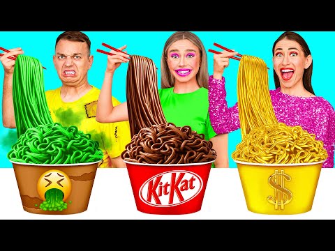 Rich vs Broke vs Giga Rich Food Challenge | Funny Moments by BaRaDa Challenge