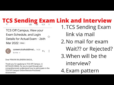 TCS Actual Exam Link and Interview Invite Mail | TCS Offcampus Hiring | TCS Mail Update