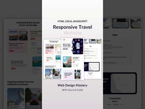 Travel Website Using HTML CSS And JavaScript  #webdevelop #webdesign #htmlcsstutorial #coding