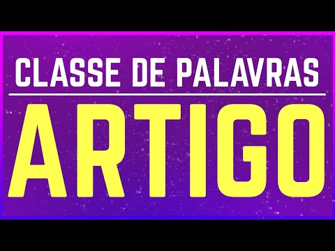 Artigo – Classe de Palavras