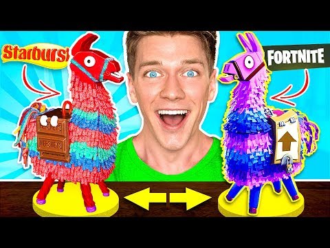 FORTNITE CANDY CHALLENGE! Learn How To Make DIY Edible Fortnite Food You Can Eat In Real Life