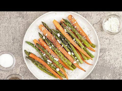 Easy Oven Roasted Carrots and Asparagus - 30 minutes