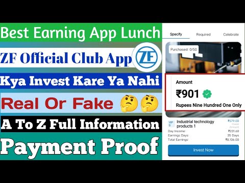 ZF Official Club Earning App ! ZF Official Club payment proof ! ZF Official Club से पैसे कैसे कमाएं