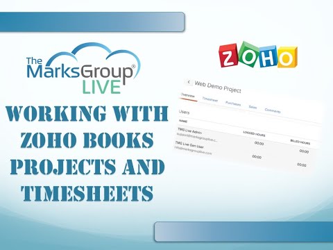 Working with Zoho Books Projects and Timesheets