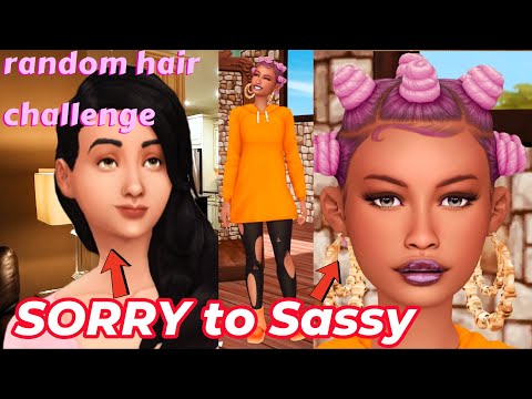 RANDOM HAIR CHALLENGE- Sims 4 Generated Hairstyles only!? Watch Me Torment Myself in CAS (Gameplay)