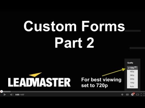 Custom Forms Part 2