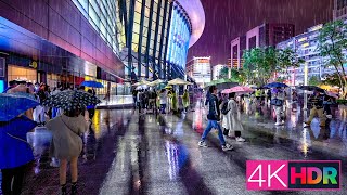 Walk in the Rain in Taipei - Arena to Liaoning Night Market｜4K HDR｜City Sounds and Rain Ambience