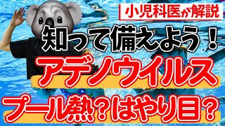 【知って備える】アデノウイルスについて小児科専門医が解説‼【プール熱】