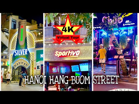 A SHORT VIRTUAL NIGHT TOUR TO 🇻🇳 HANOI HANG BUOM STREET [4K]