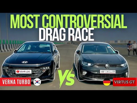 TUNED VIRTUS GT VS STOCK VERNA 1.5: DRAG RACE🙌🏽