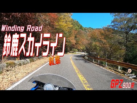 【Vol#202】GPZ900Rで走る青土ダムと紅葉の鈴鹿スカイライン　いつ走っても楽しいワインディングと秋晴れとカラフルな山々【滋賀県】【三重県】【日帰りツーリング】