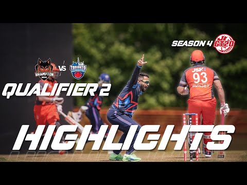 GT20 Canada Season 4 | Qualifier - 2 | Brampton Wolves vs Toronto Nationals | Highlights