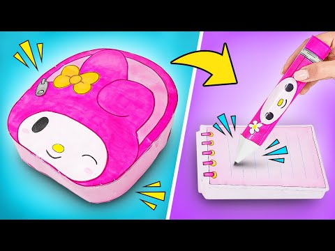 DIY Paper Squishies 🌸 My Melody School Supplies with Mr.Maker🌸 Fun Crafts by Imagine PlayWorld