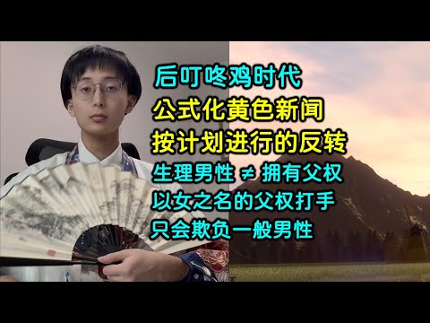 后叮咚鸡时代 公式化黄色新闻 按计划进行反转 | 胜利男性 ≠ 拥有父权 | 以女知名的父权打手，只会欺负一般男性