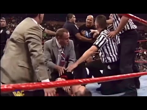 WWF - Steve Austin Stuns McMahon For The 1st Time And Is Arrested - Madison Square Garden - 9/22/97