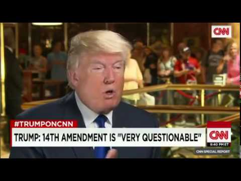 CNN News August 20 2015 Trump's take on birthright citizenships