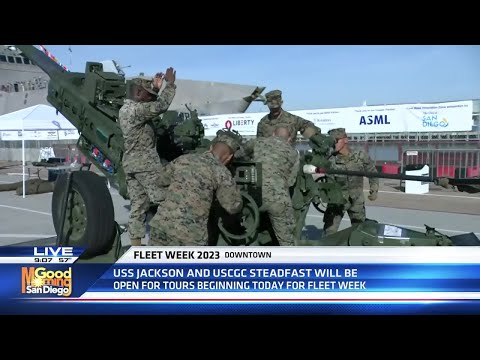 United States Marine Corps showcasing the Howitzer at San Diego Fleet Week