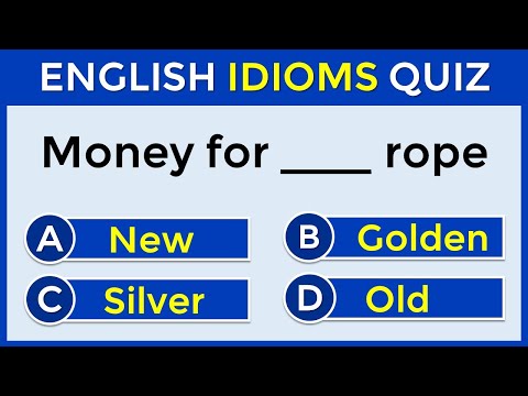 English Idioms Quiz | CAN YOU SCORE 30/30? | 95% CANNOT! #challenge 75