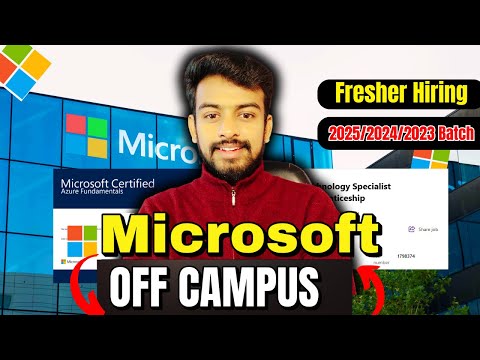 Microsoft Biggest Hiring Announced | OFF Campus Drive For 2025, 2024, 2023 Batch | Fresher